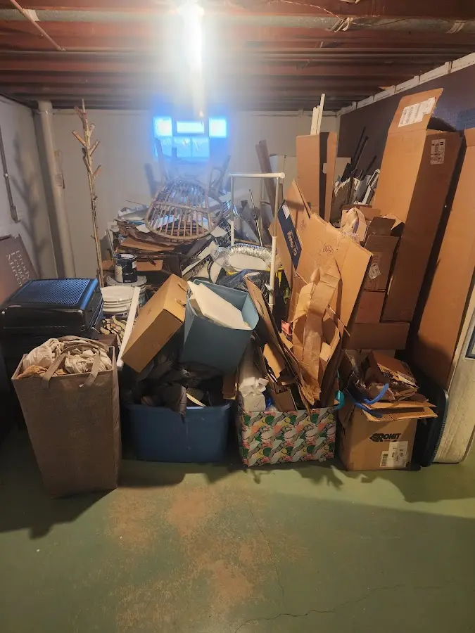 Roll-off dumpster container at job site for Roll Off Dumpster Rental in Canyon Lake